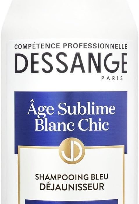 Dessange – Anti-Yellowing Shampoo for White and Grey Hair, Hydrating Care with Hyaluronic Acid (250 ml) – Pack of 3
