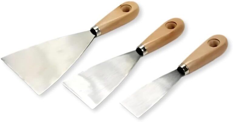 PARENCE. – Set of 3 DIY Spatulas – Carbon Steel and Wooden Handle | Spatulas for Coating, Plaster, Smoothing and Stripping Paint – 3 Pieces