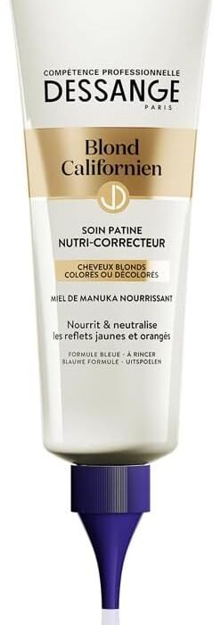 DESSANGE – Patina Nutri-Corrector Care – Formula Enriched with Manuka Honey – For Blonde or Bleached Hair – California Blonde – 125 ml