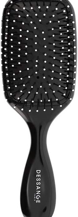 Dessange – Brosse a Cheveux – Plate – en Nylon – Tous Types de Cheveux – Démêlage Doux Profond – Brosse Quoitidienne Monobloc – Cheveux Doux et Soyeux