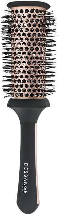 DESSANGE – Airy Nylon Brushing Brush – Ceramic Coating – Round Brush – Ionic Fibre – Shiny Hair – Quick Drying – Curl – Wave