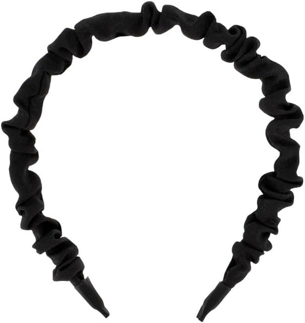 DESSANGE – Hair Band – Black – Crease – Fluid Texture – Hair Accessories – Thin Padded Headband – Comfortable Hair Accessories