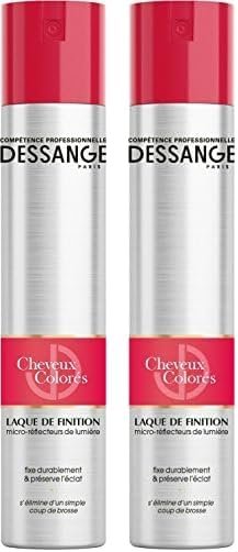 DESSANGE – Finishing Spray – Micro-Light Reflectors – Formula Enriched With Pro-Vitamin B5 – Permanently Sets & Preserves Radiance – Colored Or Highlighted Hair – 300ml (Pack of 2)