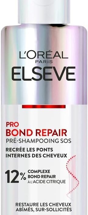 L’Oréal Paris – SOS Repair Pre-Shampoo for Damaged & Over-Stressed Hair – Citric Acid Complex – Hair Care Protocol – Elseve Pro Bond Repair – 200 ml