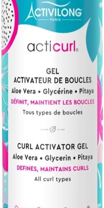 ACTIVILONG – Acticurl Curl Activator Gel – All Curls Type – Defines and Maintains Curls – 97% Natural Ingredients – Made in France – 260ml
