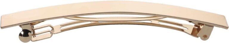 DESSANGE – Hair Clip – Gold Metal – Decorative Hair Accessories – Elegant Barrette – Chic – All Hair Types – Flat Barrette