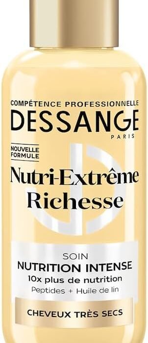 DESSANGE – Nutri-Extreme Richesse Intense Nutrition Leave-In Hair Care – Formula Enriched With Peptides & Linseed Oil – Nourishes Lengths & Ends – Softness & Radiance – Very Dry Hair – 110 ml
