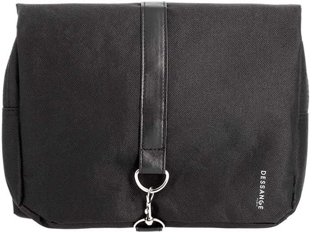 DESSANGE – Toiletry Bag – Hanging – Black – Toiletry Organiser – Large Storage Capacity – Waterproof Fabric – Travel Bag