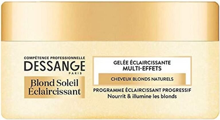 DESSANGE – Lightening Sun Blonde Multi-Effects Lightening Jelly – Formula Enriched with Fleur De Lys – Gradually Nourishes & Brightens – For Natural Blonde Hair – No Rinse – 150ml