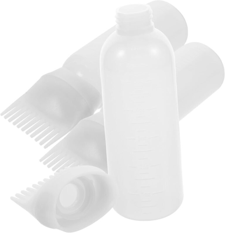 Beaupretty Set of 3 Bottles of Permanent Hair Oil for Scalp Hair Oil Applicator For Hair Oiling Applicator For Roots Comb For