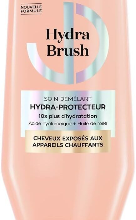 DESSANGE – Hydra-Protective Hydra Brush Conditioner – Hyaluronic Acid & Rose Oil – Moisturizes & Protects – Hair Exposed to Heating Devices – 225 ml
