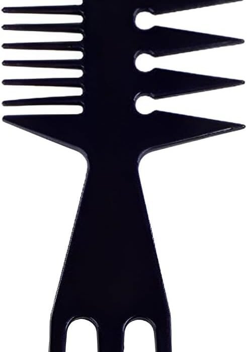 3 en 1 Peigne, Peigne Cheveux Homme, Brosse à cheveux antistatique, Peignes à dents larges Style Rétro Brosse à Cheveux, Noir