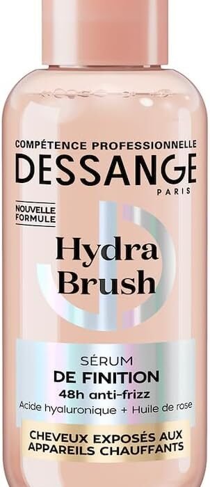 DESSANGE – Hydra Brush Thermo-Protecting Leave-In Hair Serum – Hyaluronic Acid & Rose Oil – Hydrates, Protects & Defines – Hair Exposed to Heating Devices – 110 ml