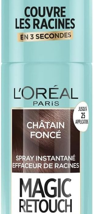 L’ORÉAL PARIS – Instant Root & White Hair Corrector Spray – Men & Women – Magic Retouch – Dark Brown – 75ml