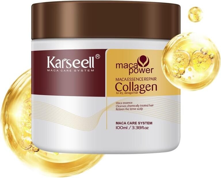 Karseell Collagen Hair Mask 100 ml, Maca Essence Argan Oil Hair Mask, Deep Repair for Dry and Damaged All Hair Types