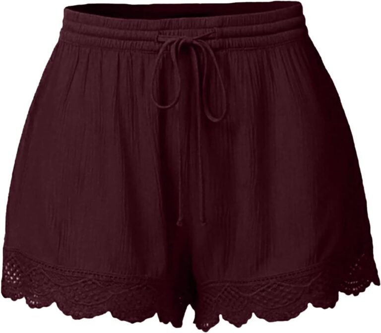 Generisch Men 2 in 1 Shorts Women Summer Fashion Lace Large Size Rope Tie Shorts Yoga Sport Pants Leggings Pants Hot Shorts Pants Lag Cargo Shorts Men