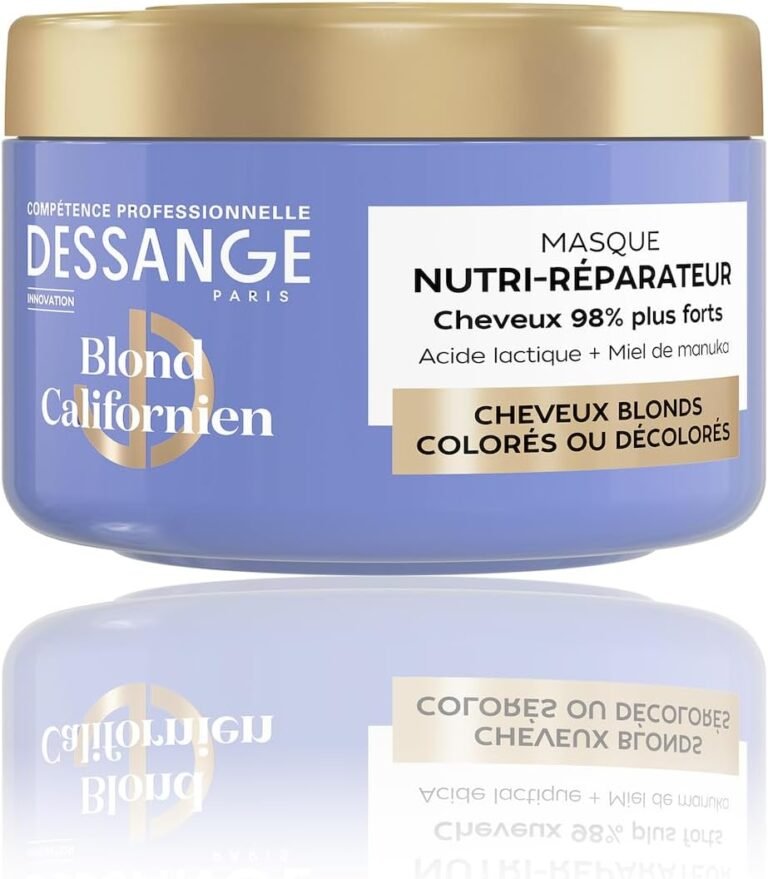 DESSANGE – Californian Blonde Nutri-Repairing Hair Mask – Lactic Acid & Manuka Honey – Nourishes, Repairs & Protects From Breakage – Blonde, Colored, Bleached Hair – 280ml
