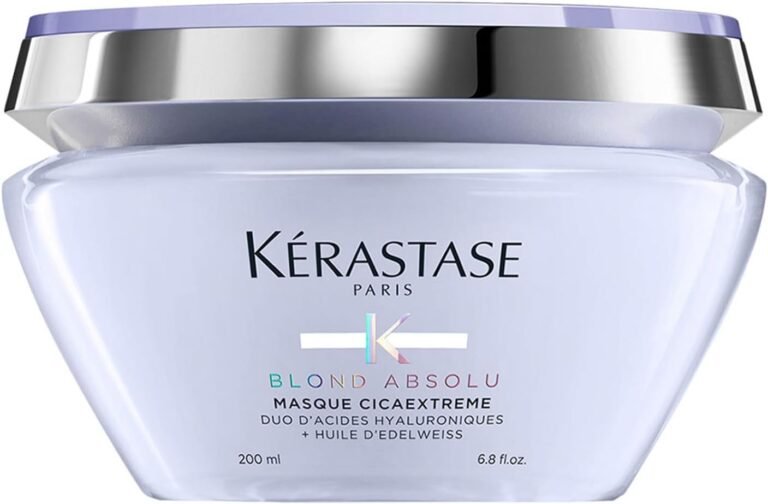 KÉRASTASE Blond Absolu – Cicaextreme – Intense Repair Hair Mask – Revitalising & Anti-Split Ends – Hyaluronic Acid & Edelweiss – Bleached or Highlighted Blonde Hair – 200 ml