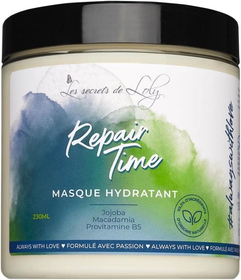 Les Secrets De Loly – Repair Time – Moisturizing Hair Mask – Fortifying Hair Care – 99.3% Natural Ingredients – 230 ml