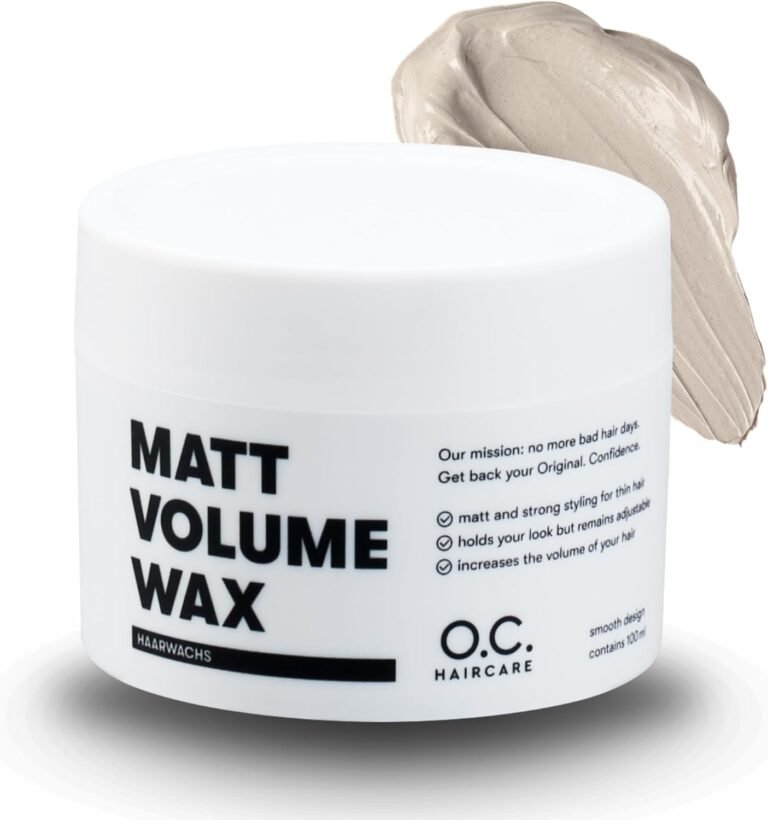 O.C. HAIRCARE Matt Volume Wax – High Volume Hair Wax for Men – 30 Day Risk Free Test – Matte Structure, Healthy Shine & Strong Hold – Non Stick – Ideal for Hair