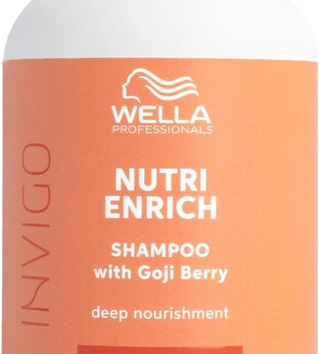 Wella Professionals Invigo Nutri-Enrich Shampooing professionnel pour cheveux secs et abîmés, répare et renforce les cheveux ternes, shampooing nourrissant en profondeur