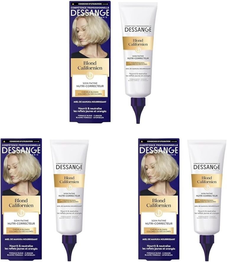 Dessange – Patina Nutri-Corrector Care – Formula Enriched with Manuka Honey – For Blonde or Bleached Hair – California Blonde – 125 ml (Pack of 3)