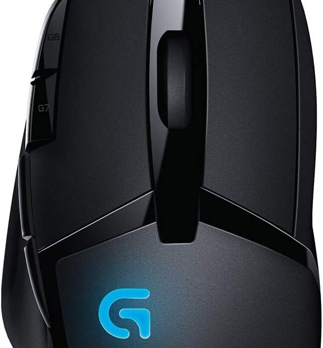 Logitech G 402 Hyperion Fury Wired Gaming Mouse, Optical Tracking 4000 DPI, Ultra-Light, Ultra-Fast, 8 Programmable Gaming Buttons, Ideal FPS, PC/Mac – Black