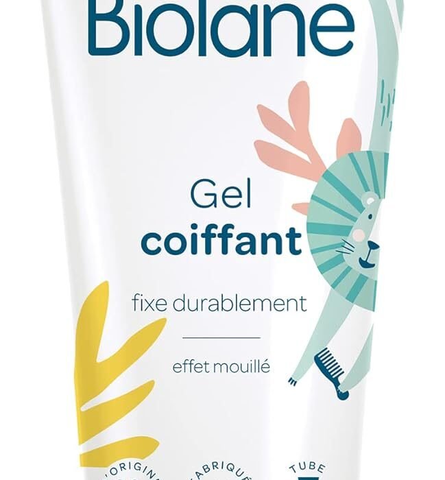 BIOLANE – Styling Hair Gel – Baby – New Packaging – Wet Look – Fixes Fine Hair – Hairstyle – Natural Ingredients – 100ml – Made in France