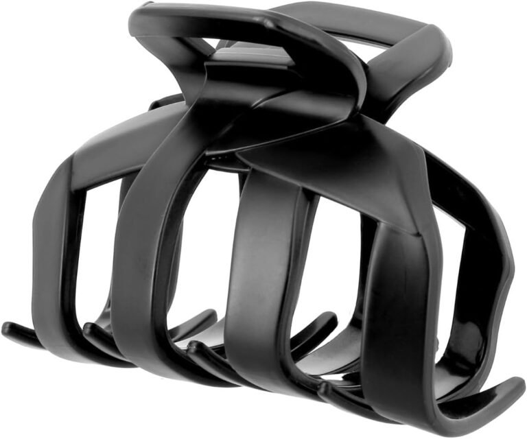 DESSANGE – Large Matte Black Hair Clip – For Bun – Elegant Crab Clip – Hair Accessory – Trendy – French Design – Non-Slip