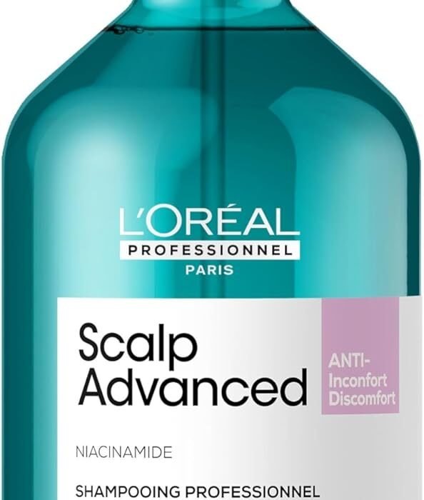 L’Oréal Professionnel, Routine Apaisante Anti-Inconfort, Cuirs Chevelus Sensibles & Sujets aux Démangeaisons, Shampoing Dermo-Régulateur, Traitement Apaisant & Hydratant, Sans Silicone, Scalp Advanced