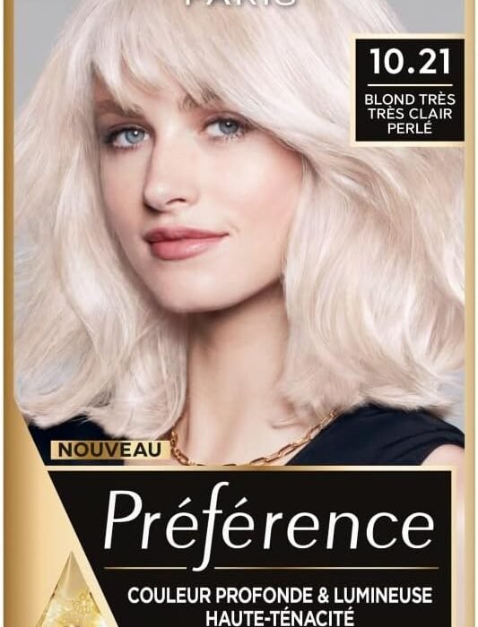 L’ORÉAL PARIS – Permanent hair colour – Long lasting & bright – 100% coverage of white hair – Preference – Shade: Stockholm (10.21), Very Very Light Pearl Blonde