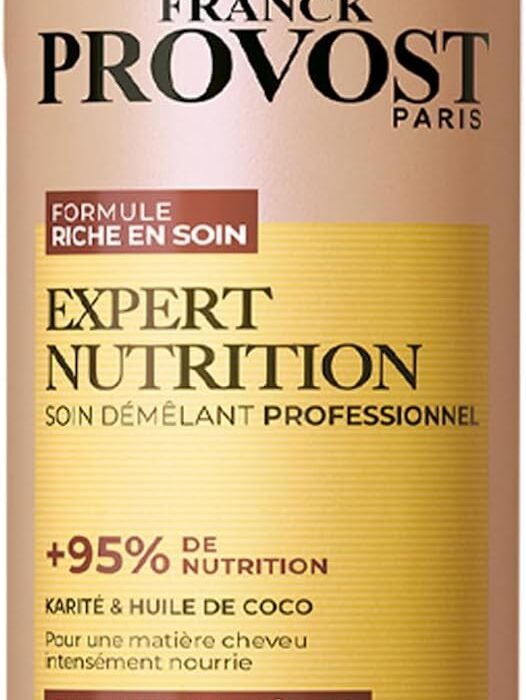 FRANCK PROVOST Expert Nutrition – Professional Detangling Care – Rich in Care Formula – Shea & Coconut Oil – Silicone & Dye Free – Dry & Coarse Hair – Generous Format 450 ml