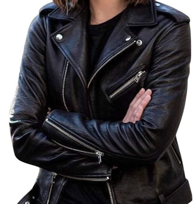 Onsoyours Women’s Faux Leather Short Motorcycle Jacket 2020 Autumn Winter Popular with Belt Long Sleeve Slim Vintage Fashion Chic Aviator Coat Bombers Zippered Jacket