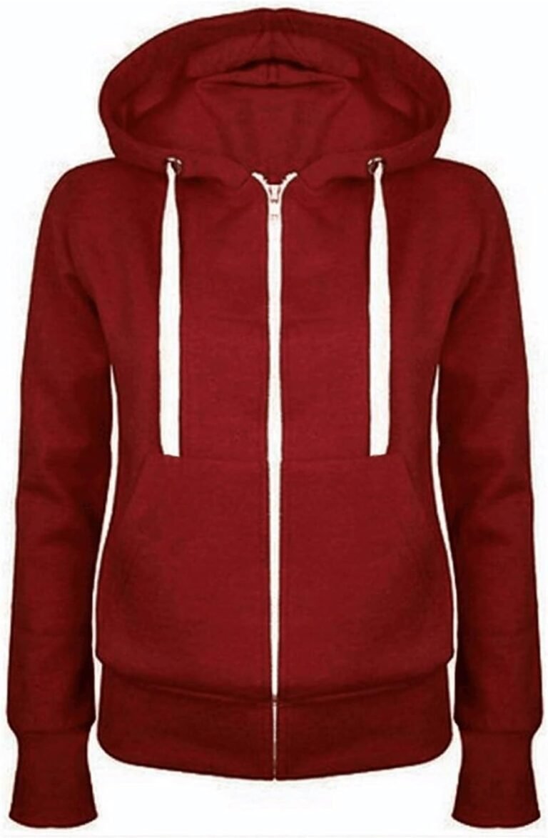 Femme Sweat à Capuche Zippé Sweatshirt Manches Longues Veste Outwear avec Poches Mode Hoodies Casual Couleur Unie Sweatshirt Oversize Manteau Rétro Beau de Grande Taille Pas Cher pour Sport
