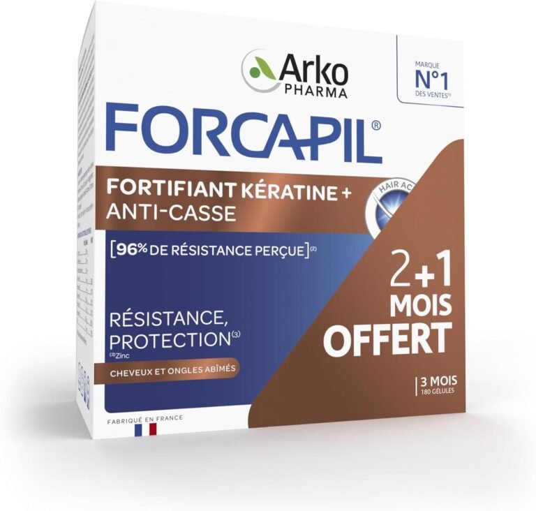 Arkopharma Forcapil Fortifiant Kératine+ Programme 3 mois 120 + 60 Gélules