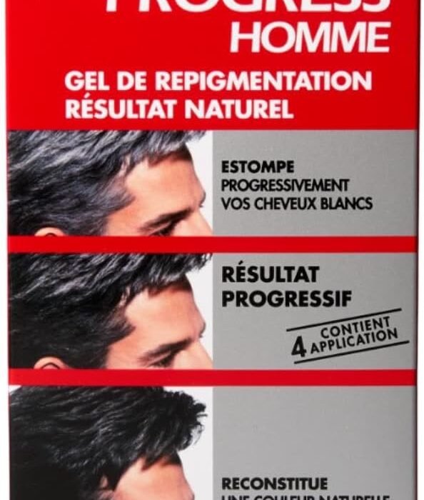 L’Oréal Paris – Ammonia-free Repigmentation Gel – White Hair Colour for Men – Natural Results on All Hair Types – Contains 4 Applications – Progress Homme