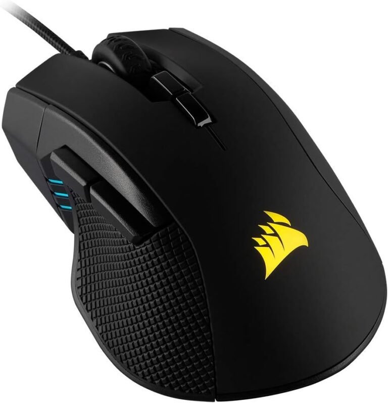 Corsair Ironclaw RGB Optisch FPS/MOBA Gaming Maus (18.000DPI Optischer Sensor, RGB LED Hintergrundbeleuchtung) Schwarz