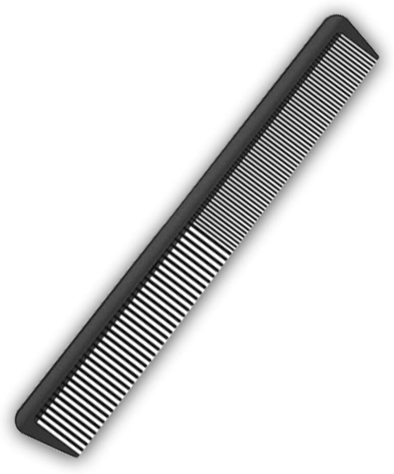 JeoPoom Peigne Coiffeur Antistatique, Carbon Kamm, Peigne de Cheveux en Fibre Carbone, Peigne à Queue pour Salon Home