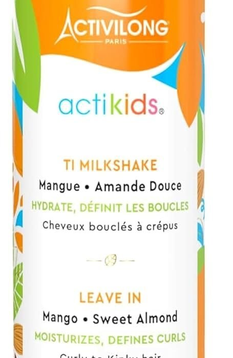 ACTIVILONG – Ti Milkshake Leave In Actikids – Leave In Actikids – No Rinse – Curly To Kinky Hair – From 3 years old – Defines And Hydrates – Natural Ingredients – Vegan – Hypoallergenic Fragrance –