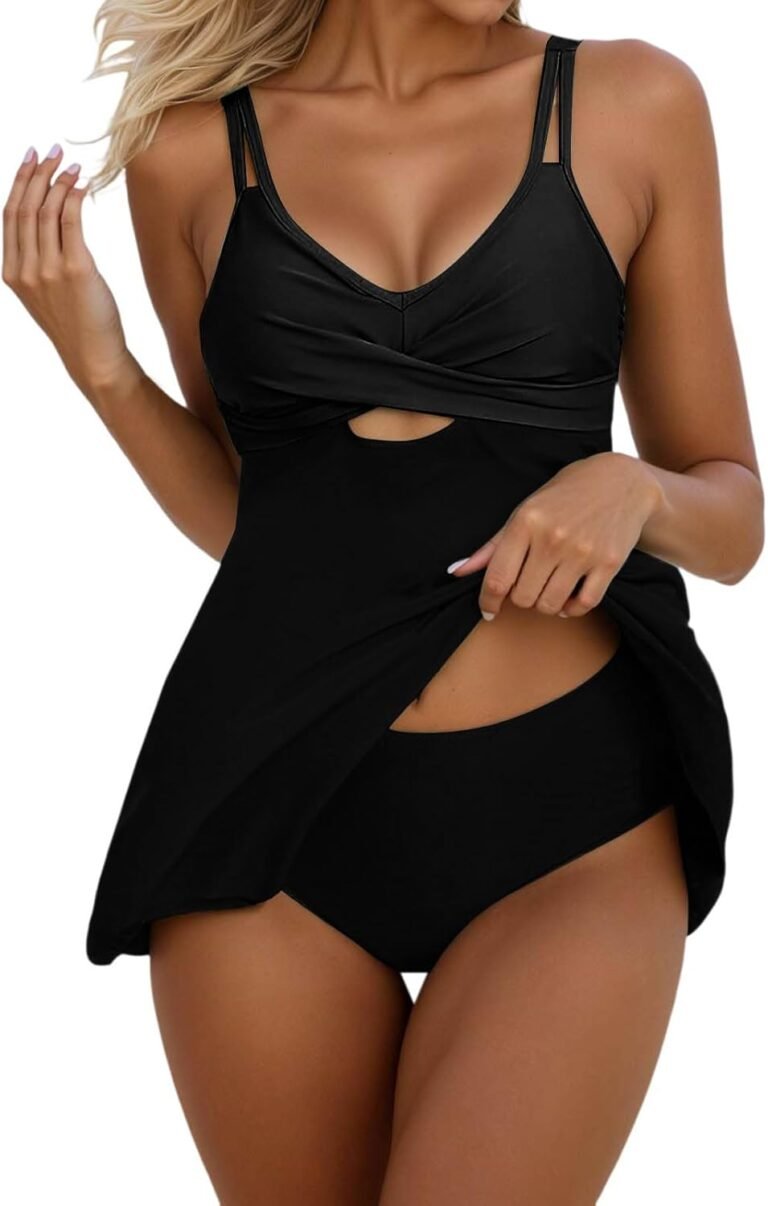 Generisch Men’s Wristwatch 2 Piece Tankini Set for Women Sexy Beach Fashion with Removable Pads Ruffle Hem Swimwear for Summer Holiday