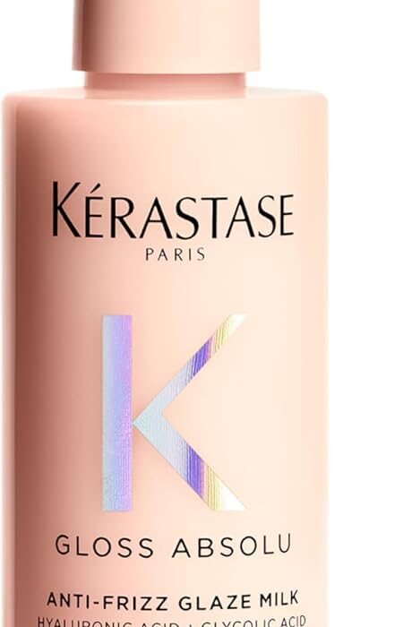 KÉRASTASE Gloss Absolu – Anti-Frizz Glaze Milk – Spray Disciplinant tout-en-1 – Acide Hyaluronique, Acide Glycolique et Rose Sauvage – Cheveux Longs et Sujets aux Frisottis