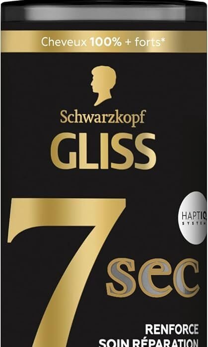 Schwarzkopf – Gliss – Express Repair Treatment 7 Seconds – Ultimate Repair – Dry and Damaged Hair – Shine and Resistance – Liquid Keratin and Black Pearl Serum – 200 ml