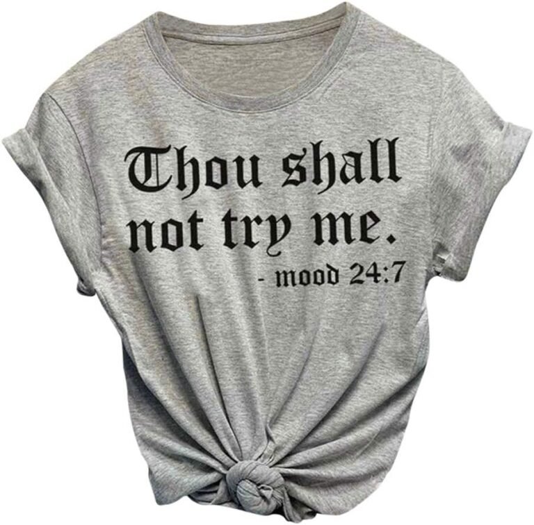 Générique Femme T-Shirt Shirts Chemisier Blouses Top Print Blouses T-Shirt Femmes Mode Manches Courtes O-Neck Lettre Casual Chemisier pour Femmes Cadeau pour Couple Personnalise