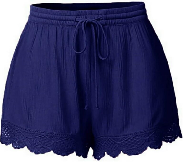 Generisch 2025 Femmes Été Mode Dentelle Grande Taille Corde Cravate Shorts Yoga Sport Pantalons Leggings Shorts Hot Shorts Pro Femmes Fluo
