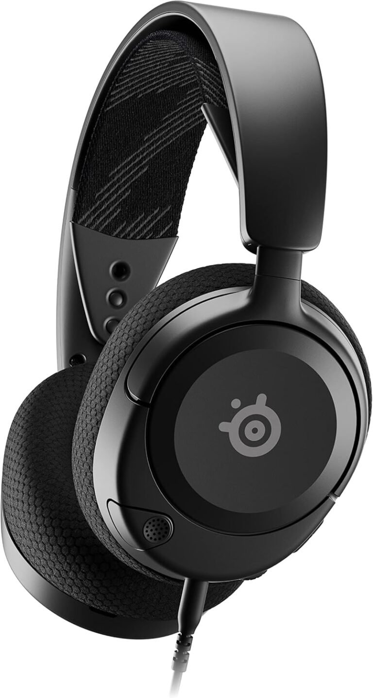 SteelSeries Arctis Nova 1 – Multi-System Gaming Headset – Hi-Fi with Drivers – 360° Space Sound – Memory Foam Ear Pads – Noise Cancelling Microphone – PC, PS5, PS4, Switch, Xbox – Black