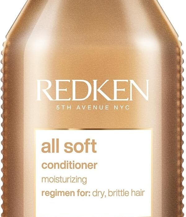 REDKEN – Après-Shampoing Nourrissant & Démêlant pour Cheveux Secs et Désydrathés – Apporte Douceur & Souplesse – Protéines & Huile d’Argan – Produit Vegan – All Soft – 300ml