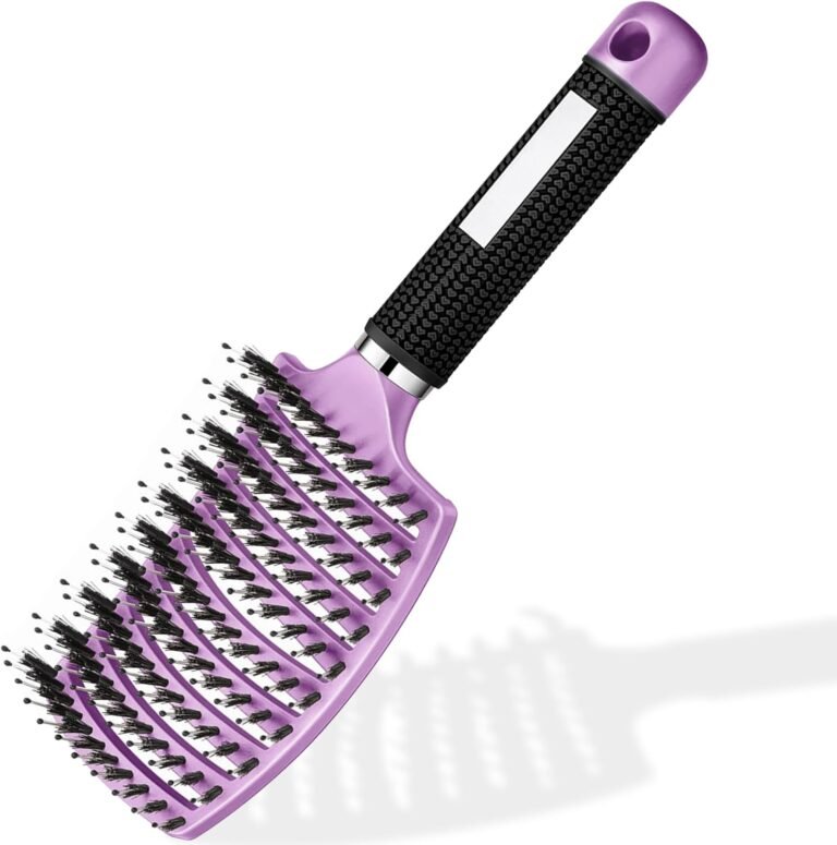 Magic Hair Brush – Instant Detangling – Boar Bristles & Nylon – Anti-Breakage & Anti-Static – For Curly, Smooth, Thick or Thin Hair – Men, Women, Kids