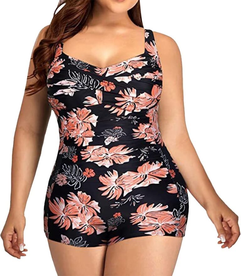 Gyaimxfu Maillot de bain pour femme – Élégant – Maillot de bain une pièce – Mode de plage – Monokini amincissant – Bikini de plage – Maillot de bain grande taille – Maillot de bain push-up, Or rose,