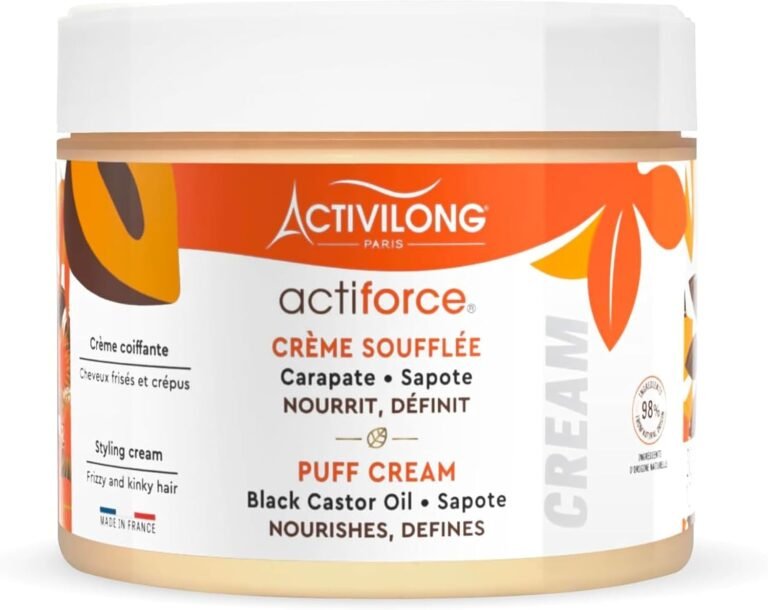 ACTIVILONG – Actiforce Soufflée Cream – Frizzy & Kinky Hair – Hydrates, Nourishes & Defines – 98% Natural Ingredient – Free from Silicone or Mineral Oil – Made In France – 300ml