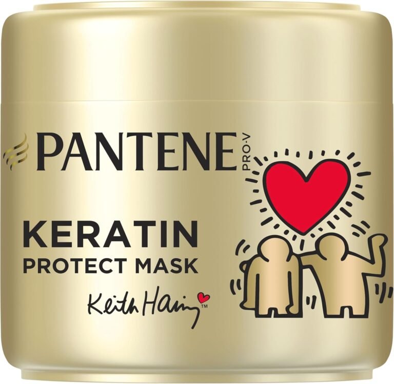 Pantene Pro-V x Keith Haring Art Collection Repair & Protect Keratin Protect Masque Capillaire 300ml Cheveux Secs et Abîmés, Aide à Réparer 6 Mois de Dommages, en 1 Application